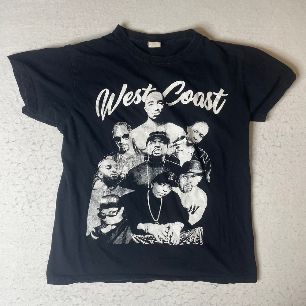 West Coast Hip Hop‎ Legends T Shirt Black Mens Size M Short Sleeve Cotton